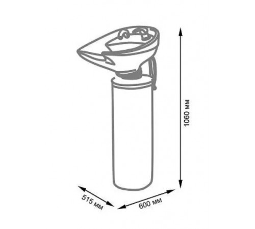 Парикмахерская мойка ЭКО с средней черной раковиной