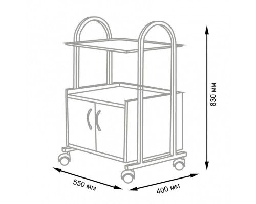 Косметологическая тележка МД-103