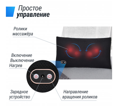 Массажная подушка UNIX Med Relax Pillow Blue