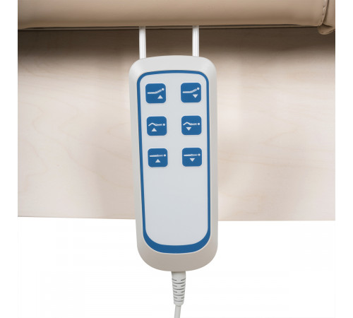 Косметологическая кушетка Аврора, светлый каркас, 3 мотора