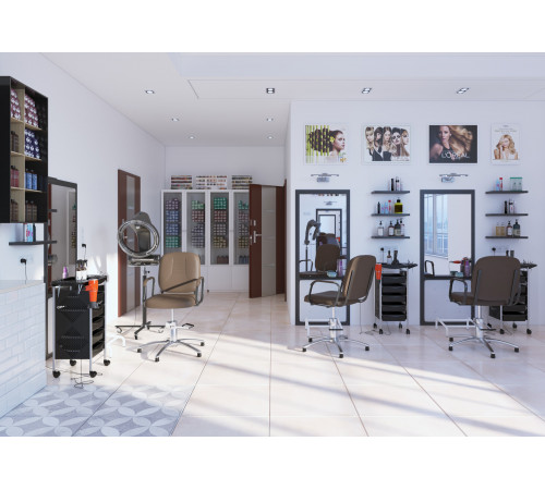 Кресло парикмахерское БРИЗ гидравлика хром