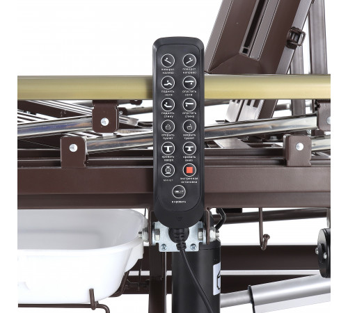 Кровать электрическая DB-11А (МЕ-5228Н-12) ЛДСП Венге с боковым переворачиванием, туалетным устройством и функцией «кардиокресло»