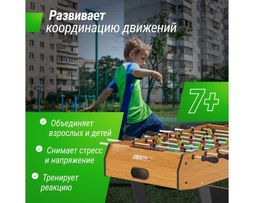 Игровой стол складной UNIX Line Футбол - Кикер (122х61 cм) Wood