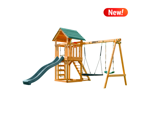 Детский игровой комплекс UNIX Kids (6 in 1) Dark Green