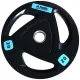 Диск для штанги Smith WP085-20 c 3-м хватом, обрезиненный, 20кг