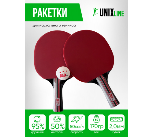 Набор ракеток для настольного тенниса UNIX Line