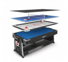 Игровой стол UNIX Line Трансформер 4 в 1 (204х112 cм) Black