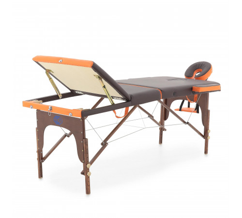 Массажный стол складной деревянный  JF-AY01 3-х секционный (темная рама)