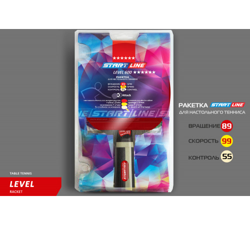 Теннисная ракетка Start line Level 600 New (анатомическая) 12703